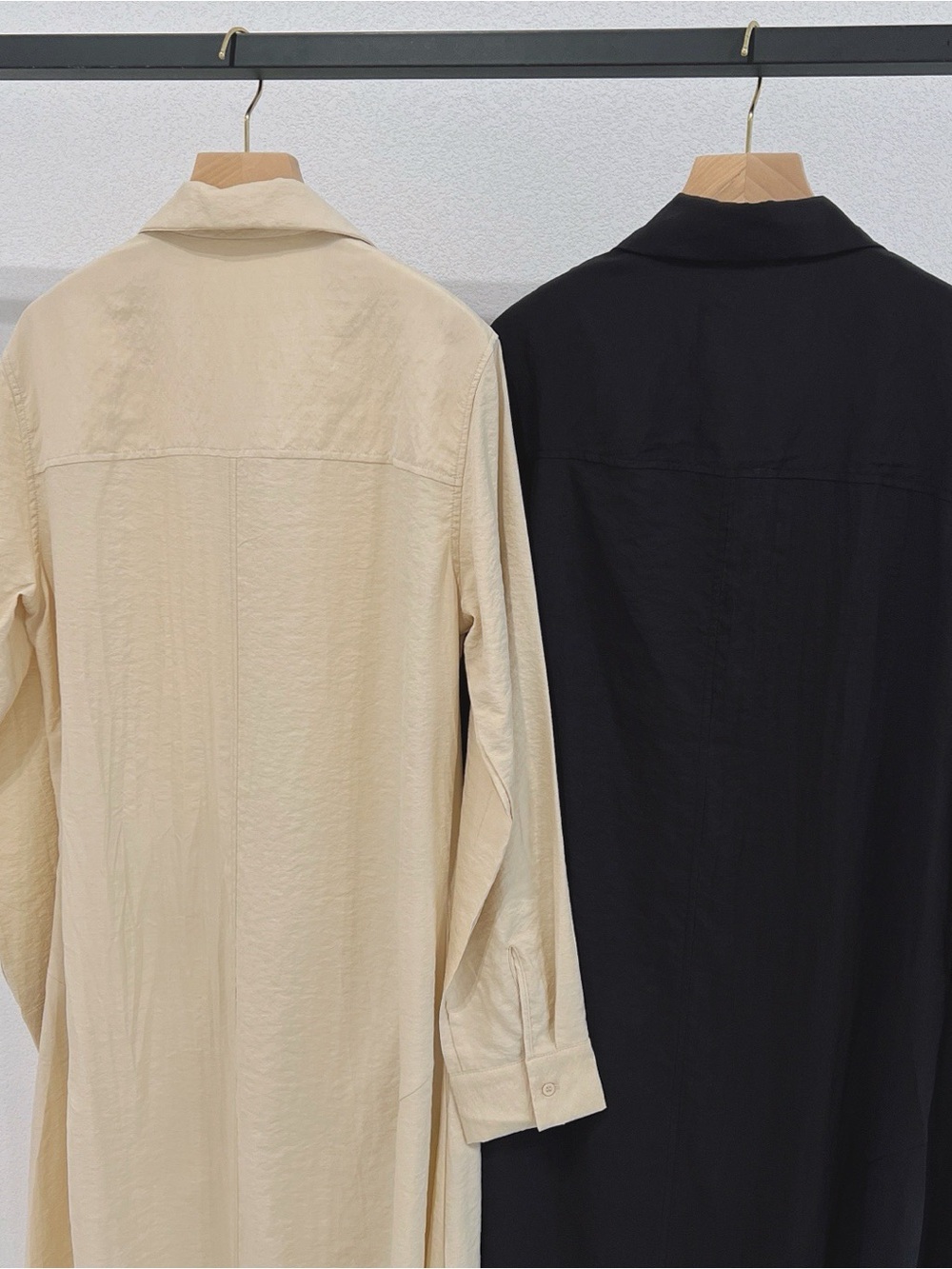 NWOT Toteme Beige Long Shirt Dress with Collar, Size 38 = M - Picture 8 of 10